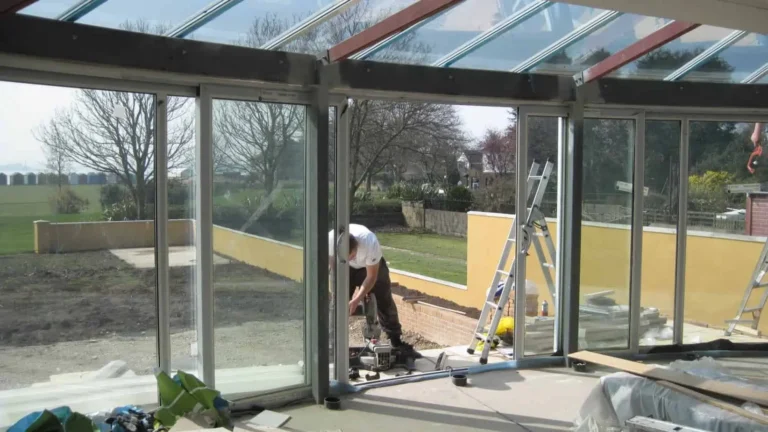 working-on-curved-sunroom